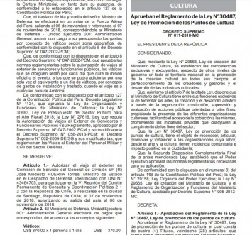 Reglamento de la Ley N° 30487, Ley de promoción de los puntos de cultura